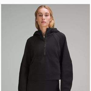 Black Lululemon scuba half zip hoodie